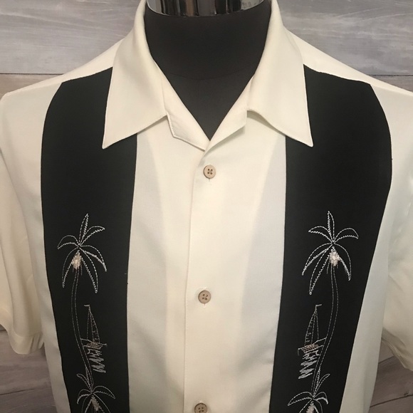 The Havanera Shirt Co embroidered tropical shirt L - Picture 3 of 4